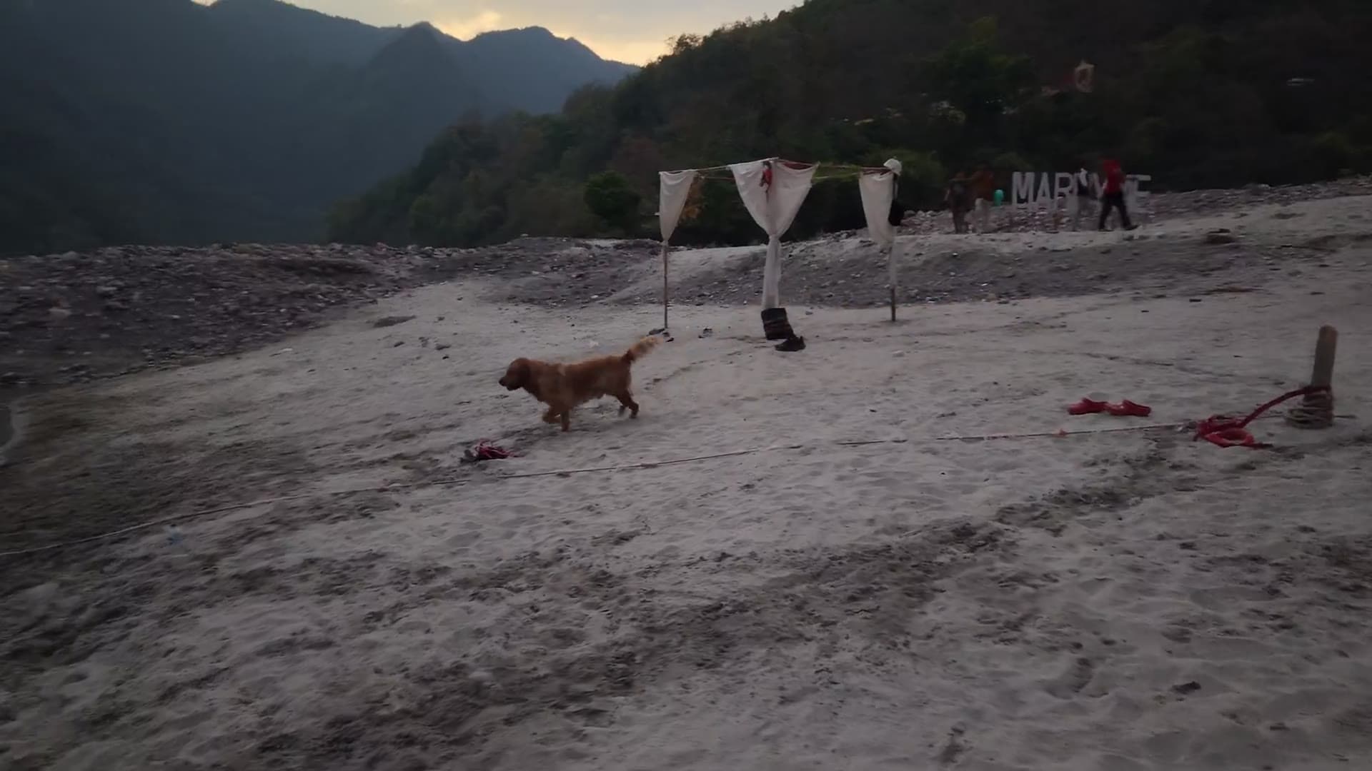 Ganga River Bank — Sirasu Suspension Bridge