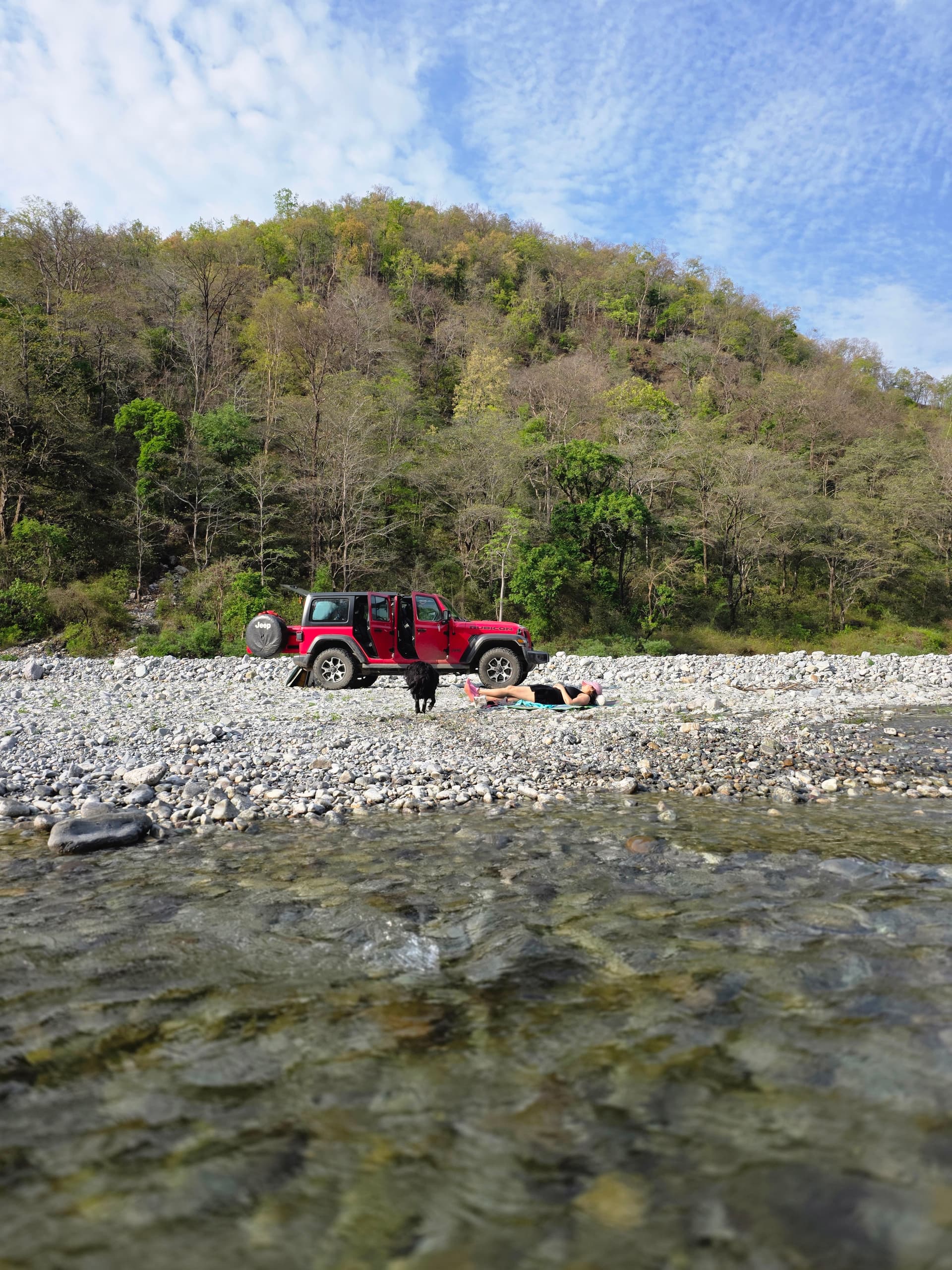 Kosi River — Dog Play Spot near The Den Corbett