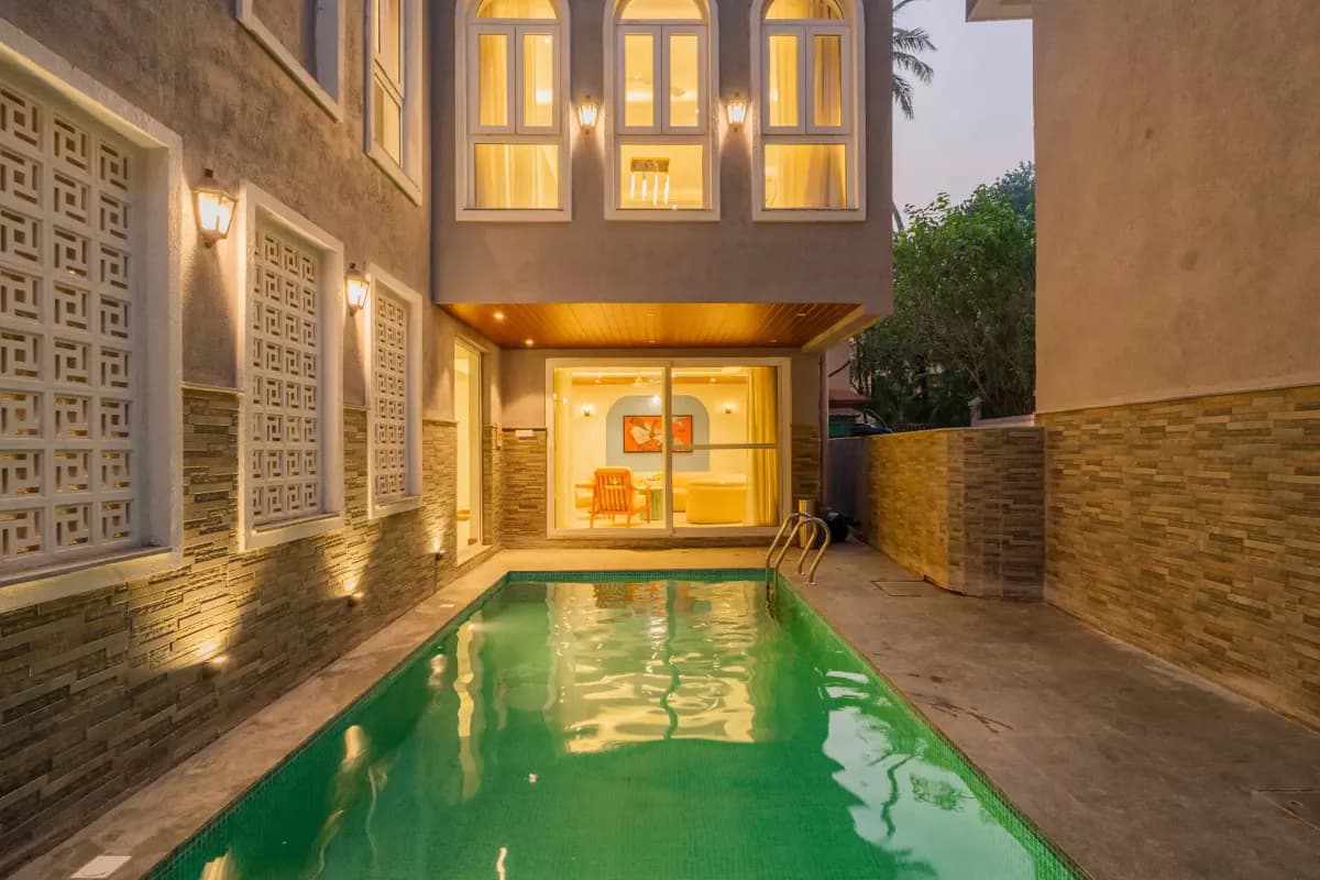 Solace Teal | Charming Pet-friendly 5-BHK Getaway With Private Pool | Grand Dining & 2 living spaces