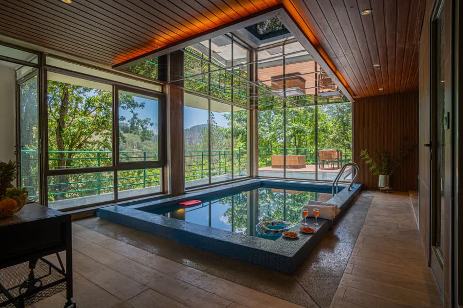 ELIVAAS Blushing Pines - Villa in Bhimtal | 3 BHK Hillside Villa with Indoor Pool