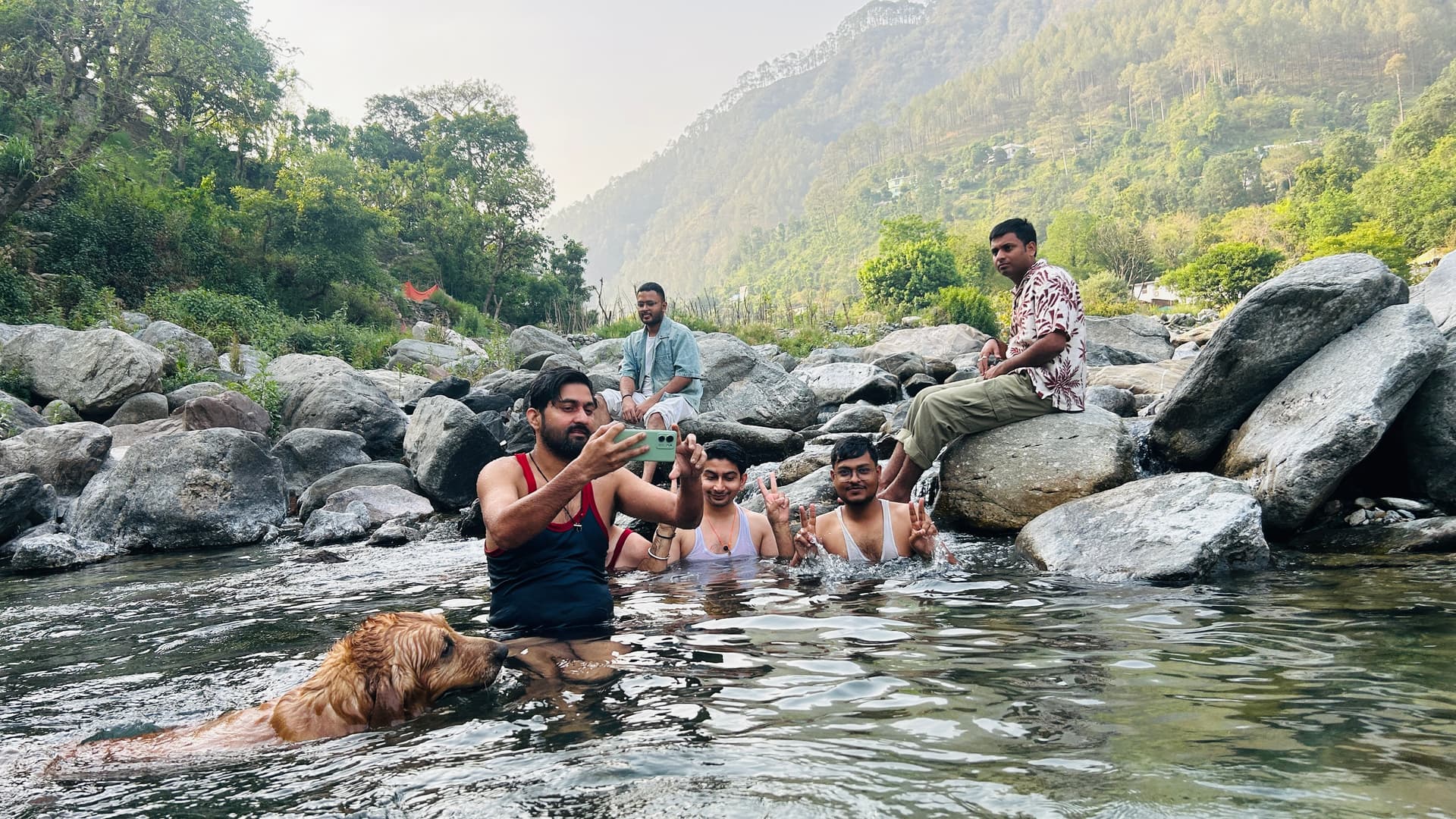Shallow Gaula River Access Point for Dogs