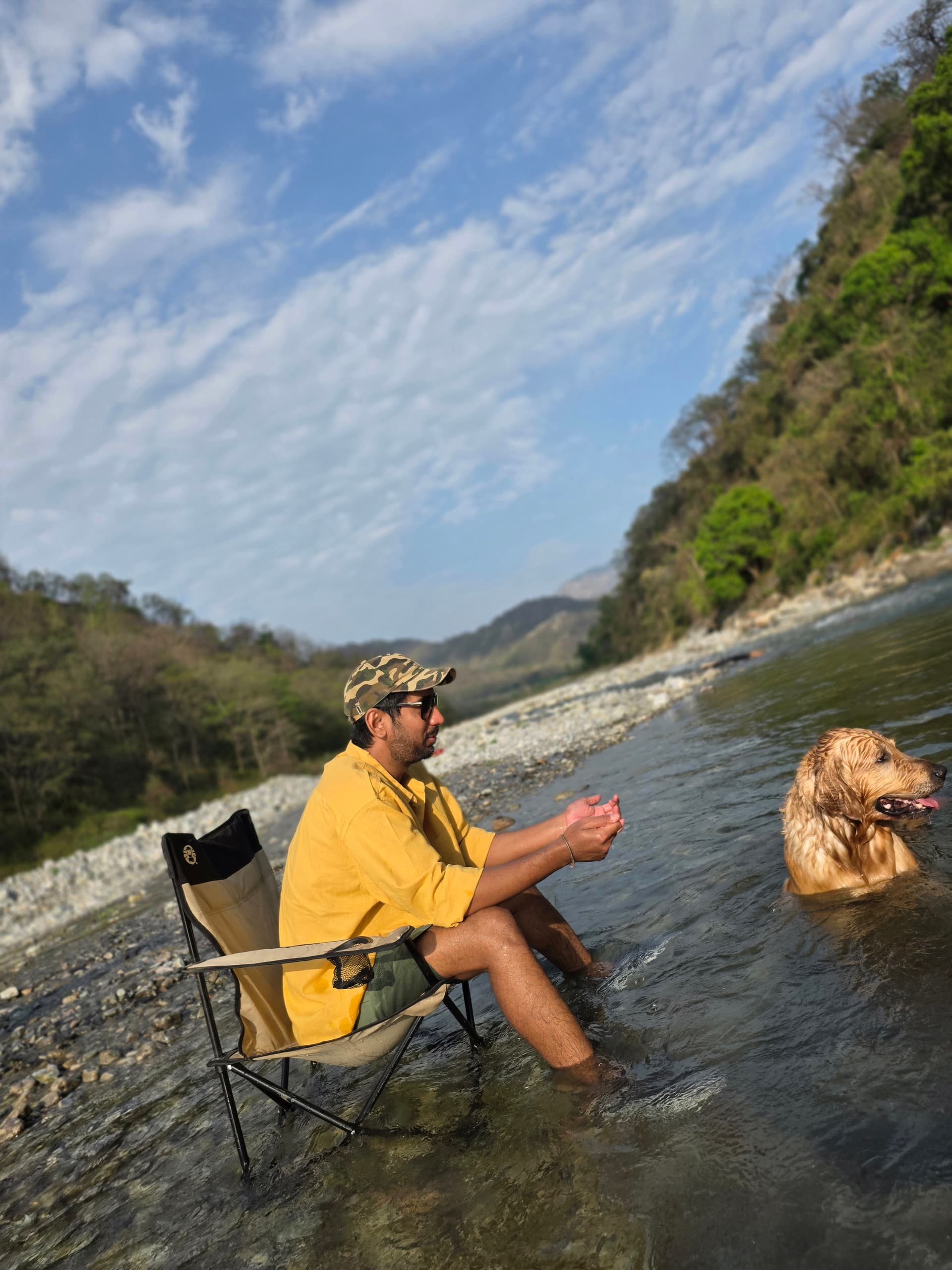 Kosi River — Dog Play Spot near The Den Corbett