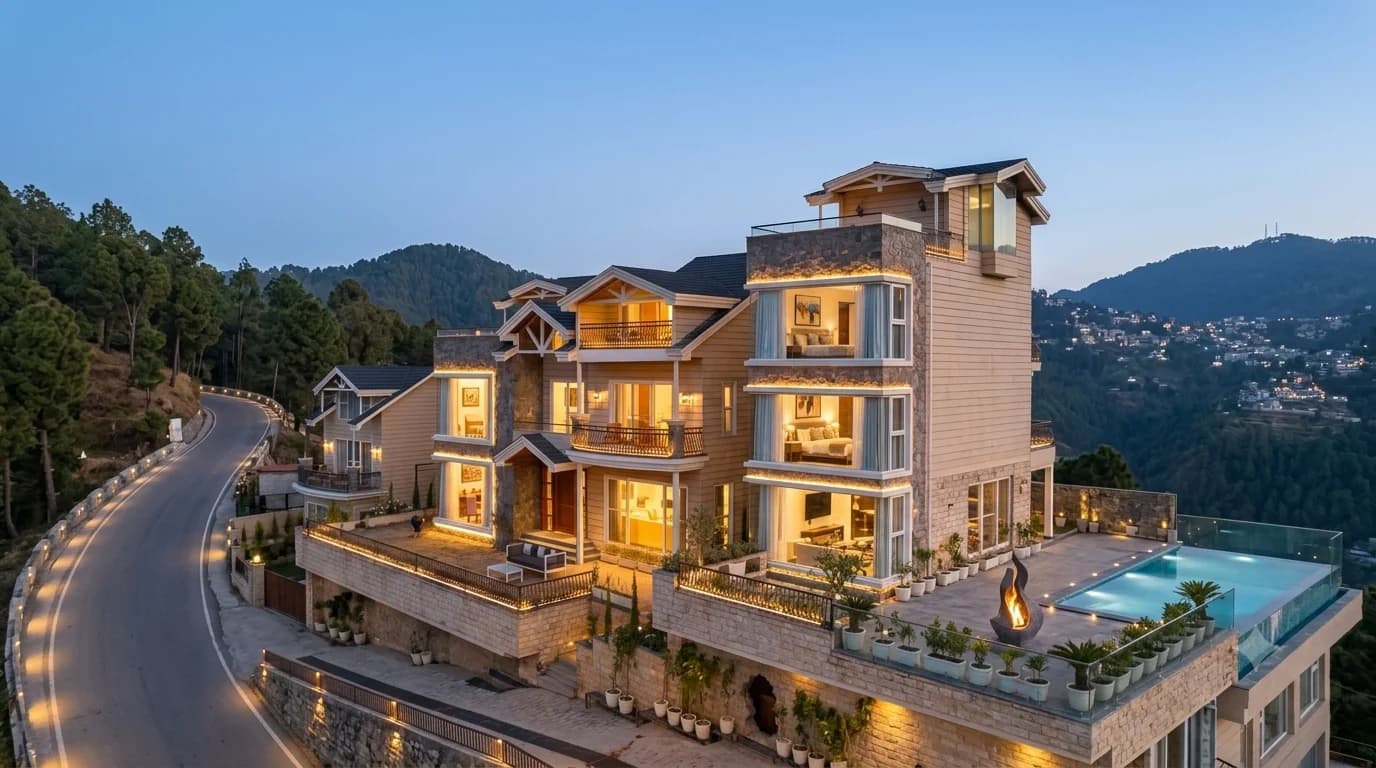 The Royce Daisy | Ultra-Luxe 4-BHK Villa With Private Pool, Jacuzzi, Steam Room & 360° Hill Views