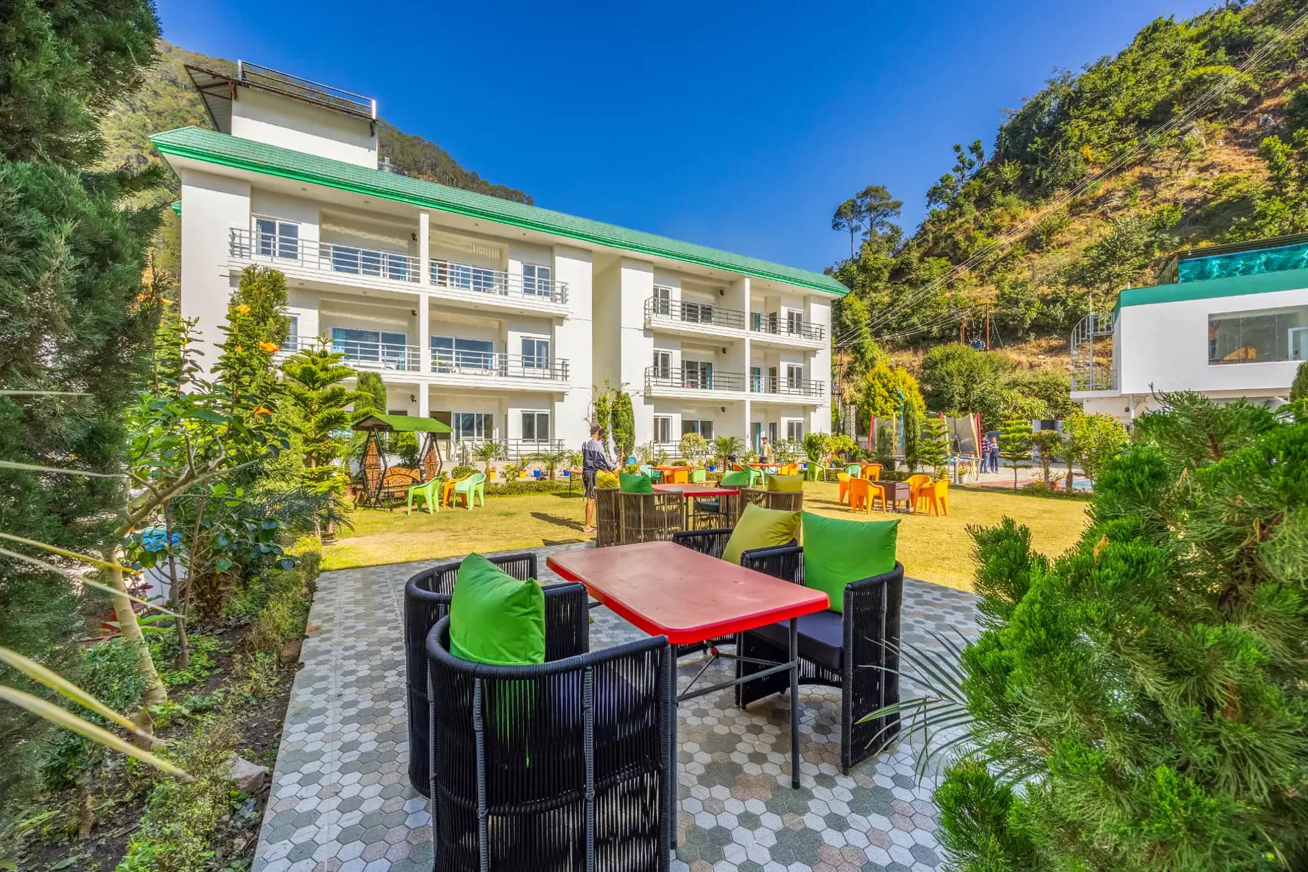 Kingdom Heartz | Elegant Pet-friendly 2-BHK Apartment With Balcony, Common Pool, Common Garden & Restaurant