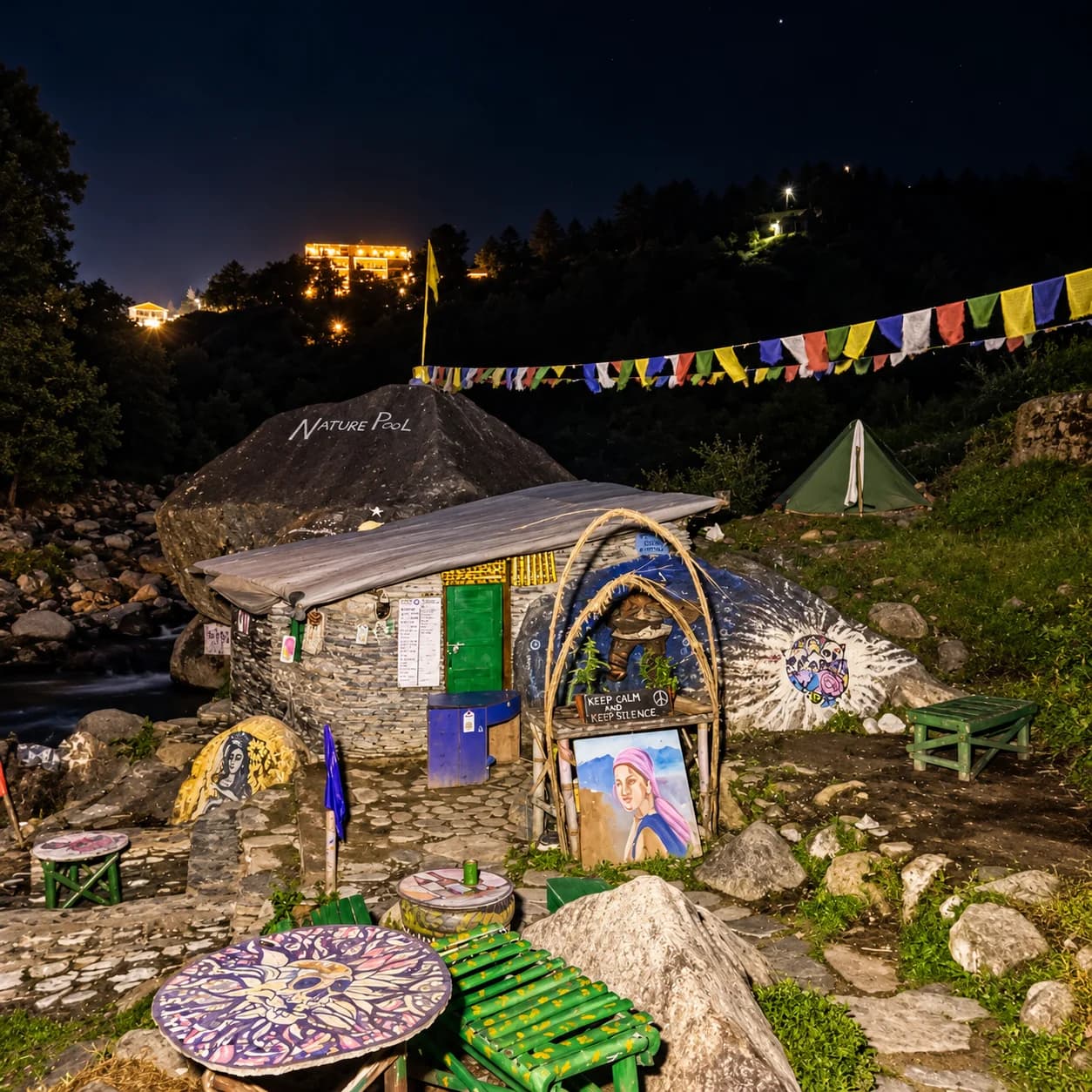 Nature Pool cave cafe (Khanyara)
