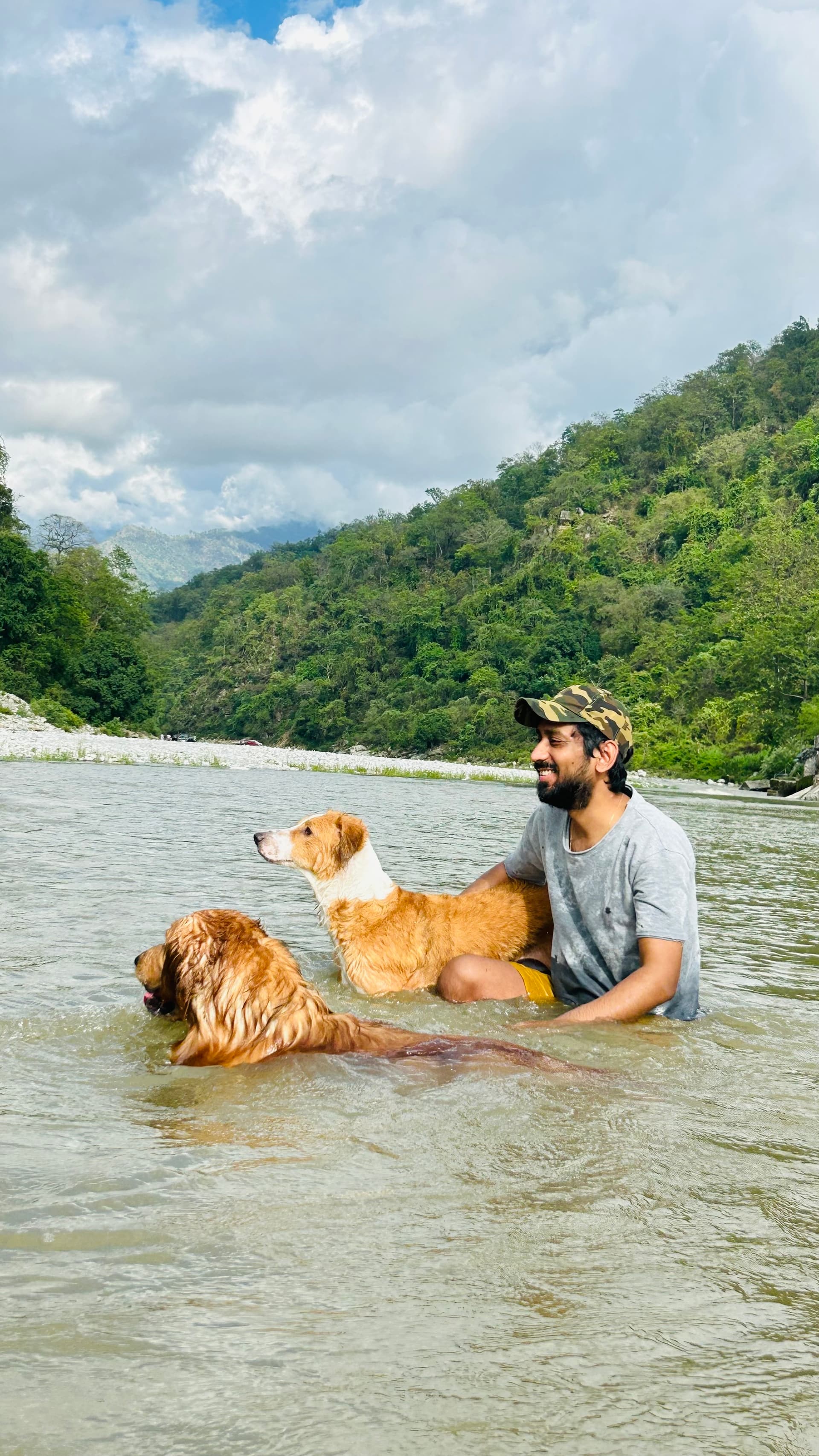 Kosi River — Dog Play Spot near The Den Corbett